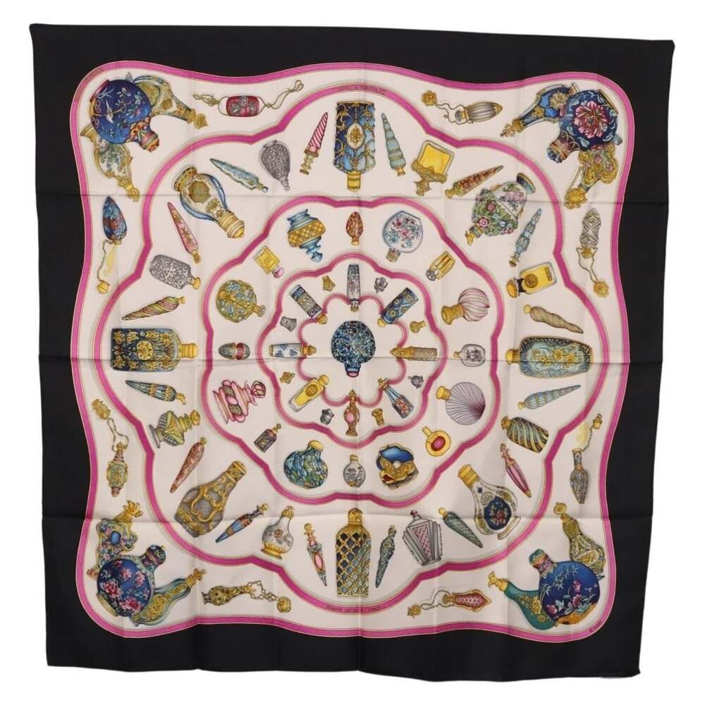 Hermes Silk Carre 90 Scarf Black